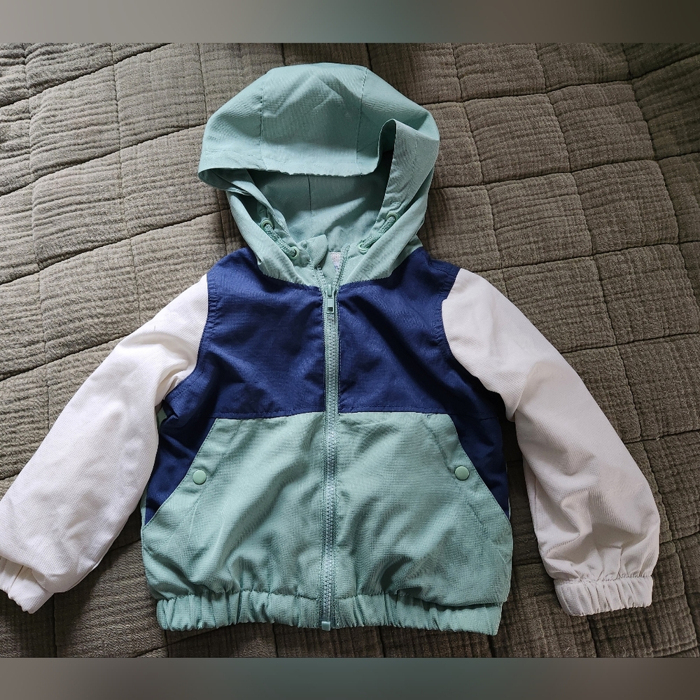 Colorblock Hooded Toddler Jacket Size 4T
